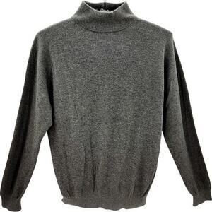 Latitude Vintage Gray Long‎ Silk Sleeve Moch Neck Classic Layering Men's Sweater